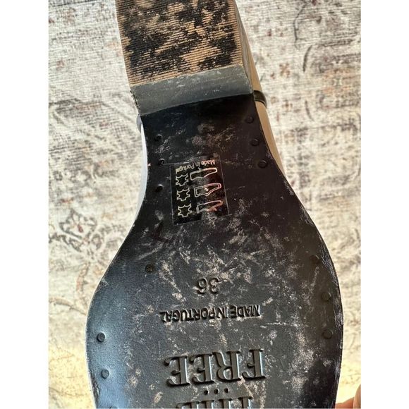 New We The Free People Wesley Ankle Boots Gray Black Leather Size Eu 36 - Picture 4 of 4